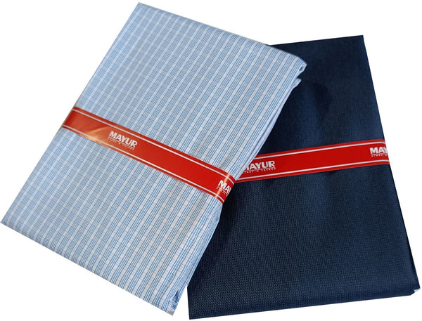 MAYUR Cotton Checkered, Self Design Shirt & Trouser Fabric
