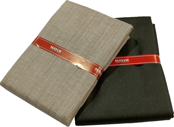 MAYUR Cotton Blend Self Design Shirt & Trouser Fabric