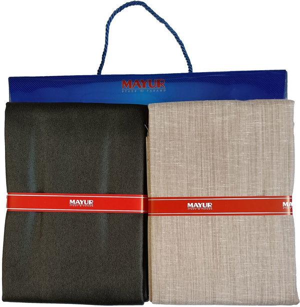 MAYUR Cotton Blend Self Design Shirt & Trouser Fabric