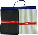 MAYUR Cotton Blend Self Design, Striped Shirt & Trouser Fabric