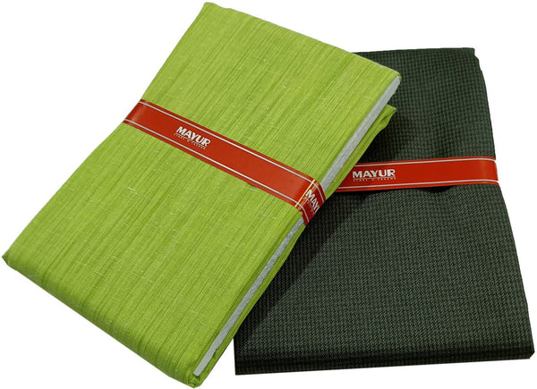MAYUR Cotton Blend Self Design Shirt & Trouser Fabric
