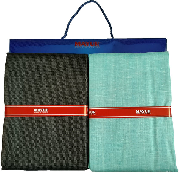 MAYUR Cotton Checkered, Self Design Shirt & Trouser Fabric