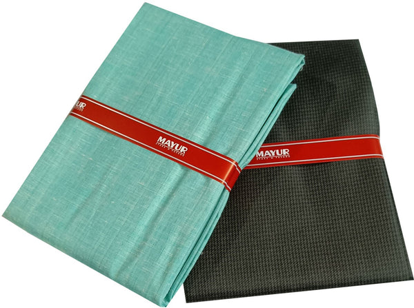 MAYUR Cotton Checkered, Self Design Shirt & Trouser Fabric