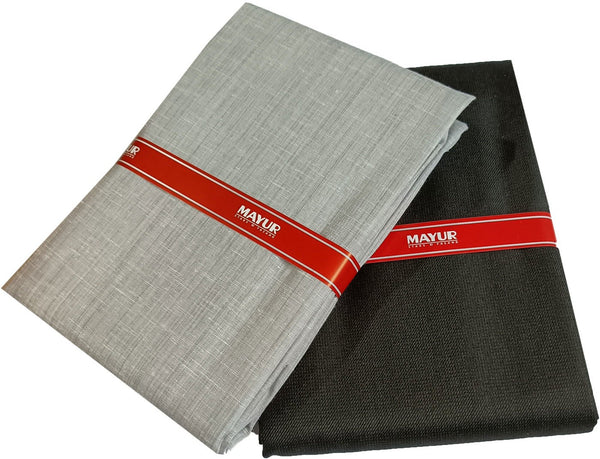 MAYUR Cotton Blend Checkered, Self Design Shirt & Trouser Fabric
