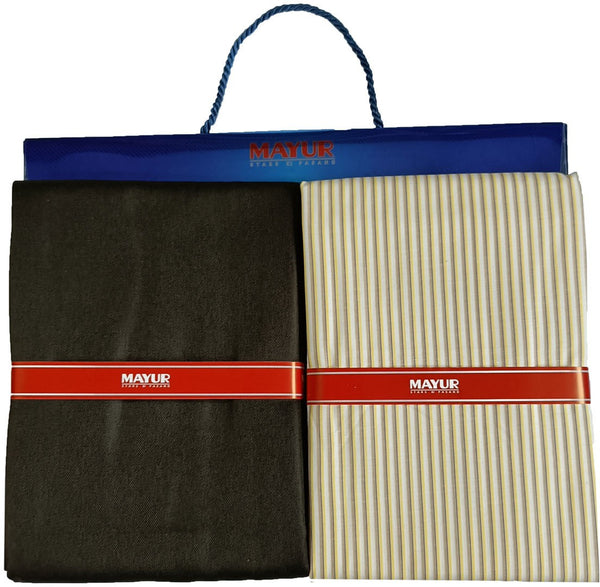 MAYUR Cotton Striped, Checkered Shirt & Trouser Fabric