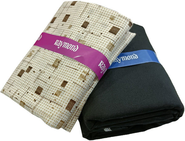 Raymond Cotton Blend Self Design Shirt & Trouser Fabric