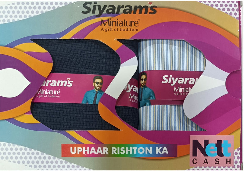 Cadini by Siyaram's Dark Blue 100% Cotton Structured Trouser Fabric  (Unstitched - 1.30 Mtr)