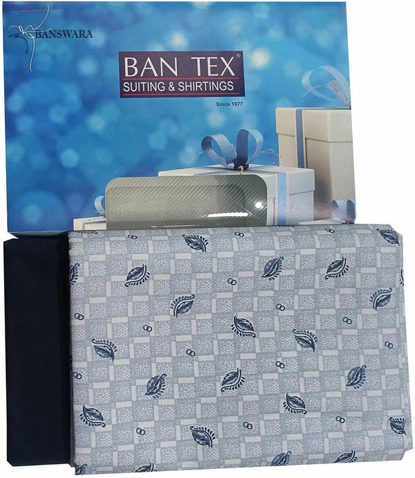 Mansfab Cotton Blend Printed Shirt & Trouser Fabric