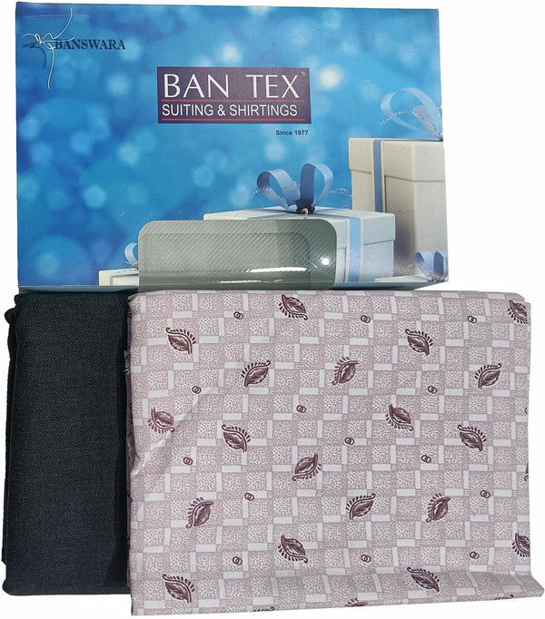 Mansfab Cotton Blend Printed Shirt & Trouser Fabric
