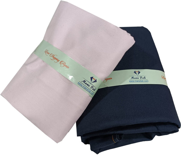 Mansfab Cotton Blend Solid Shirt & Trouser Fabric