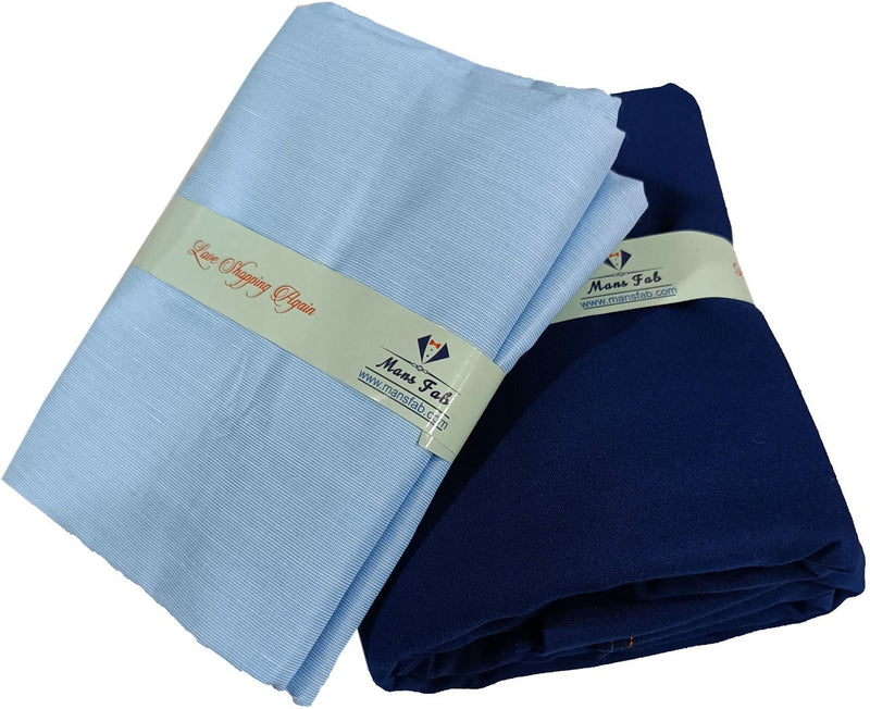 Mansfab Cotton Blend Solid Shirt & Trouser Fabric