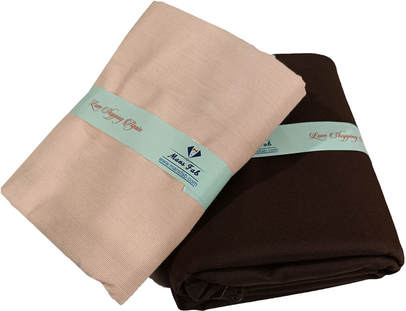 Mansfab Cotton Blend Solid Shirt & Trouser Fabric