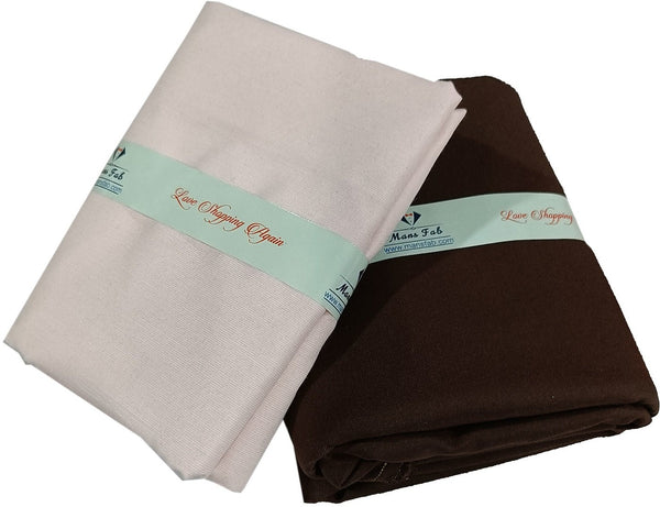 Mansfab Cotton Blend Solid Shirt & Trouser Fabric