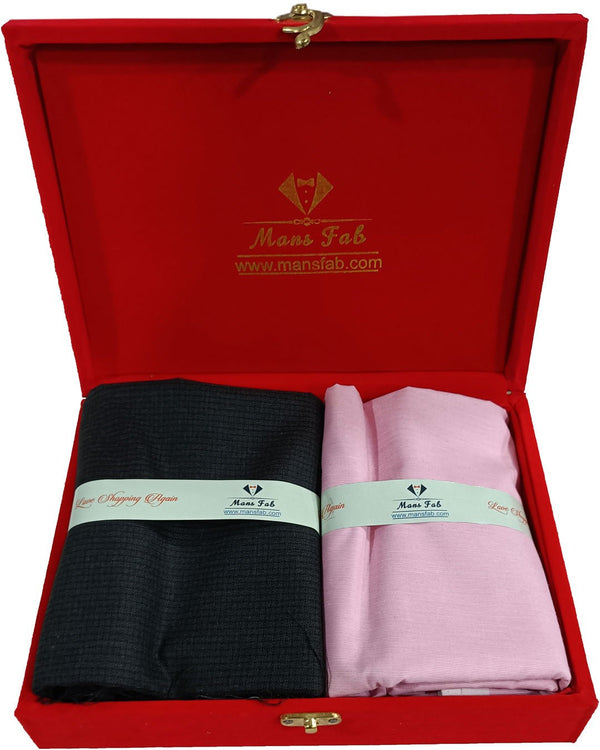 Mansfab Cotton Blend Solid Shirt & Trouser Fabric