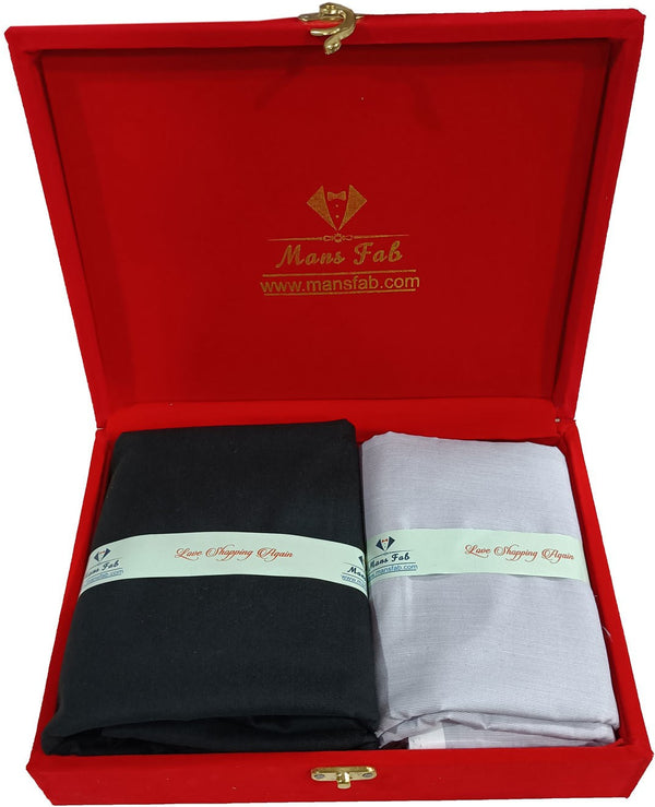 Mansfab Cotton Blend Solid Shirt & Trouser Fabric