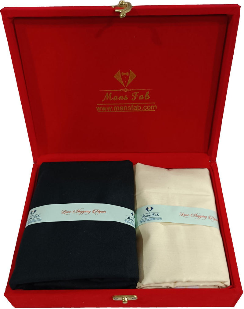 Mansfab Cotton Blend Solid Shirt & Trouser Fabric
