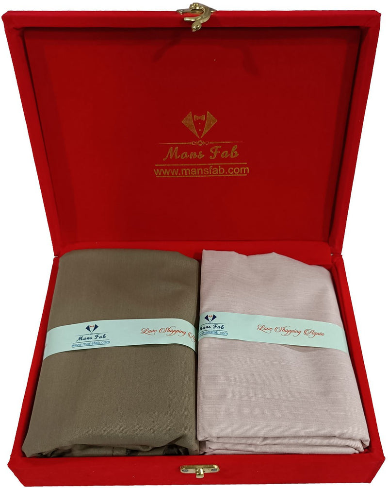 Mansfab Cotton Blend Solid Shirt & Trouser Fabric