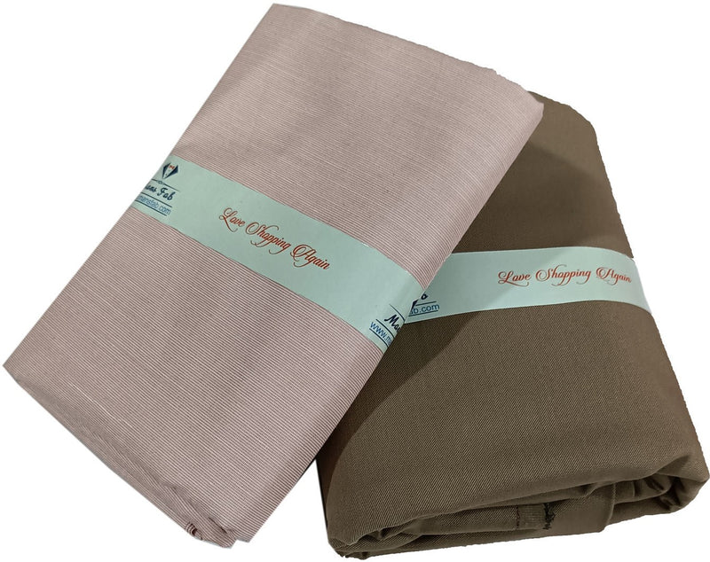 Mansfab Cotton Blend Solid Shirt & Trouser Fabric