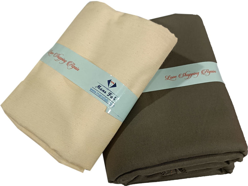 Mansfab Cotton Blend Solid Shirt & Trouser Fabric