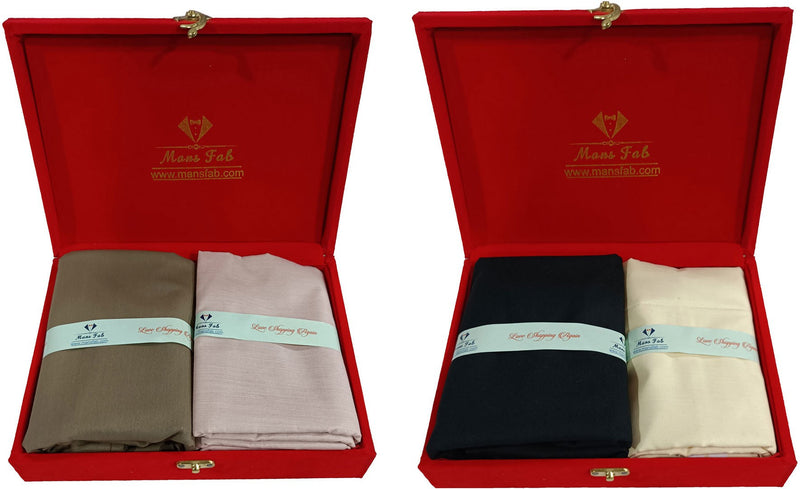 Mansfab Cotton Blend Solid Shirt & Trouser Fabric