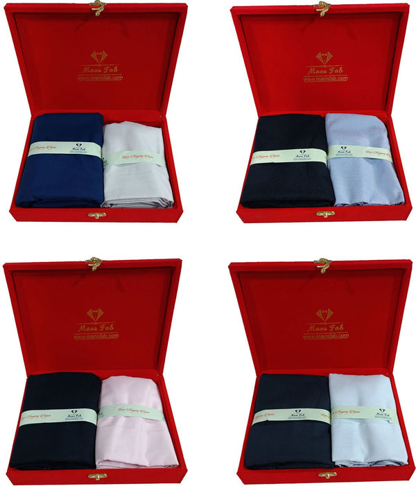 Mansfab Cotton Blend Solid Shirt & Trouser Fabric