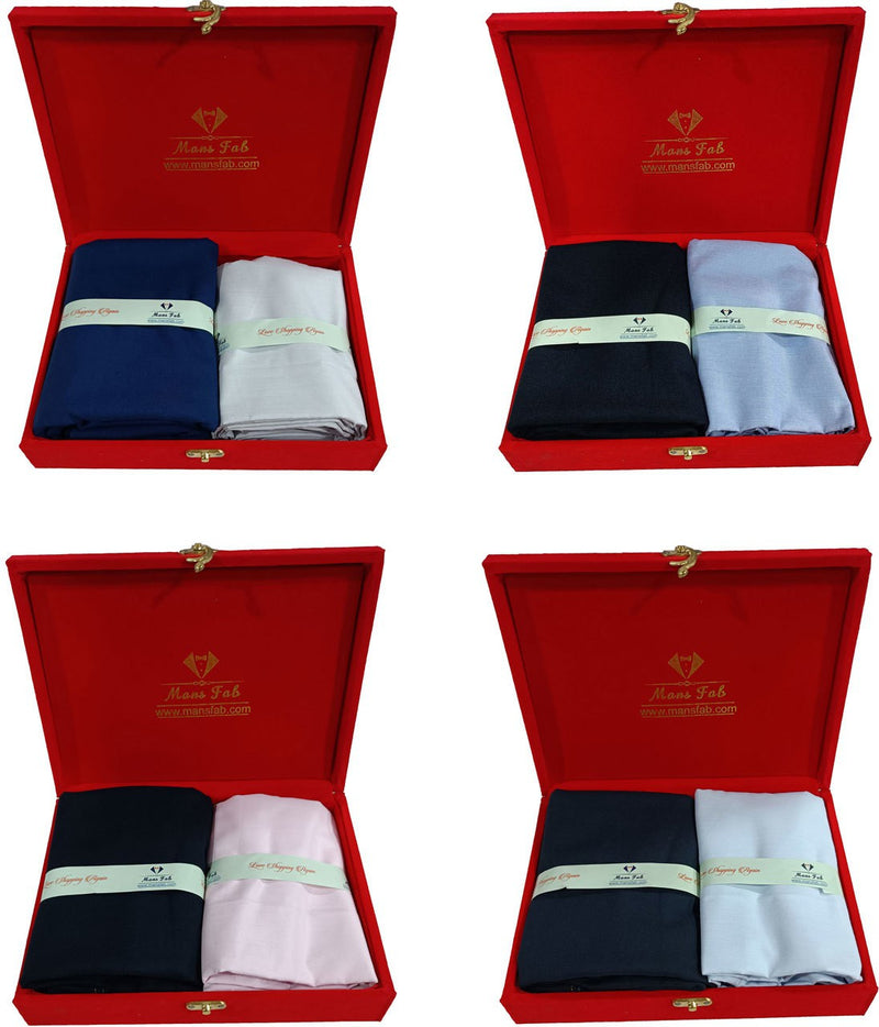 Mansfab Cotton Blend Solid Shirt & Trouser Fabric