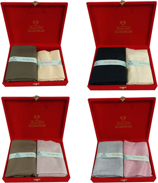 Mansfab Cotton Blend Solid Shirt & Trouser Fabric