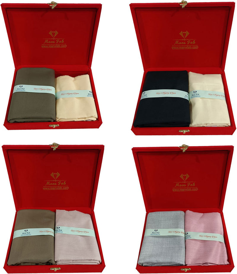 Mansfab Cotton Blend Solid Shirt & Trouser Fabric
