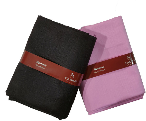 Siyaram"s Cotton Blend Solid, Printed Shirt & Trouser Fabric