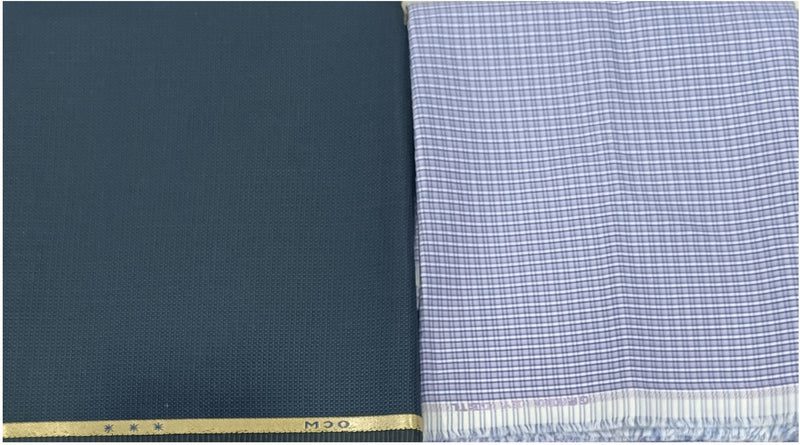 OCM Pure Cotton Checkered Shirt & Trouser Fabric