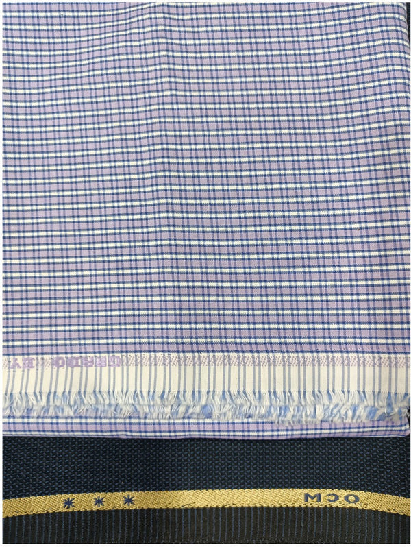 OCM Pure Cotton Checkered Shirt & Trouser Fabric