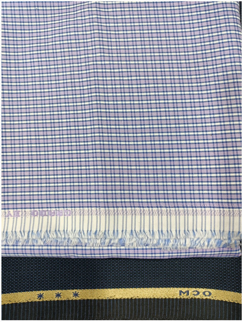 OCM Pure Cotton Checkered Shirt & Trouser Fabric