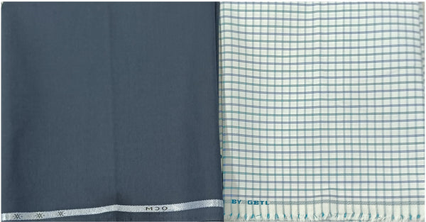 OCM Pure Cotton Checkered Shirt & Trouser Fabric