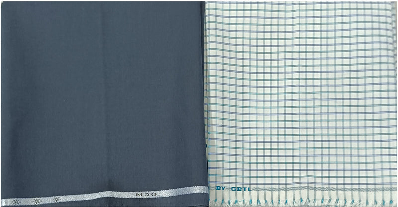 OCM Pure Cotton Checkered Shirt & Trouser Fabric