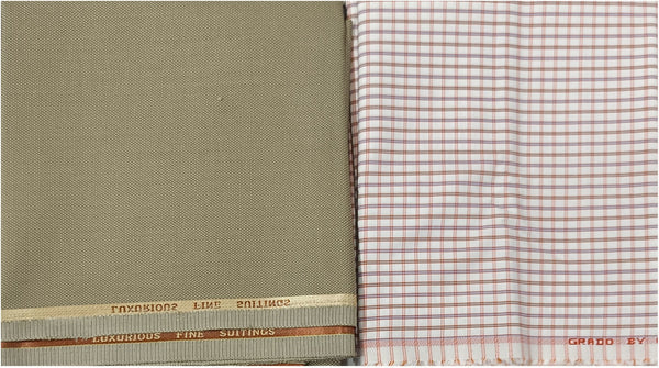 OCM Pure Cotton Checkered Shirt & Trouser Fabric