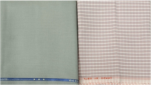 OCM Pure Cotton Checkered Shirt & Trouser Fabric