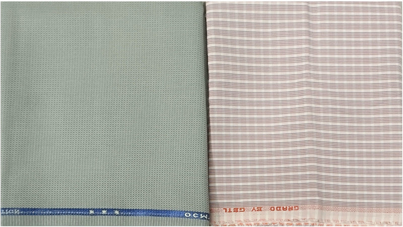 OCM Pure Cotton Checkered Shirt & Trouser Fabric