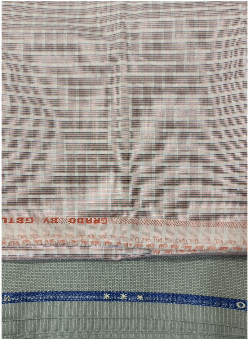 OCM Pure Cotton Checkered Shirt & Trouser Fabric