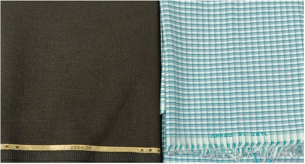 OCM Pure Cotton Checkered Shirt & Trouser Fabric