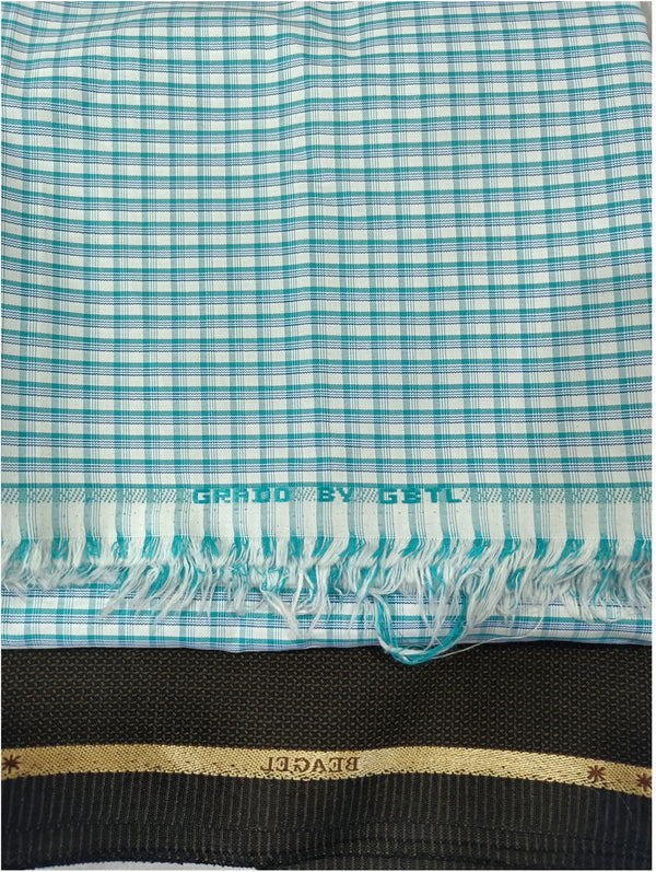 OCM Pure Cotton Checkered Shirt & Trouser Fabric