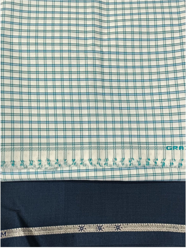 OCM Pure Cotton Checkered Shirt & Trouser Fabric
