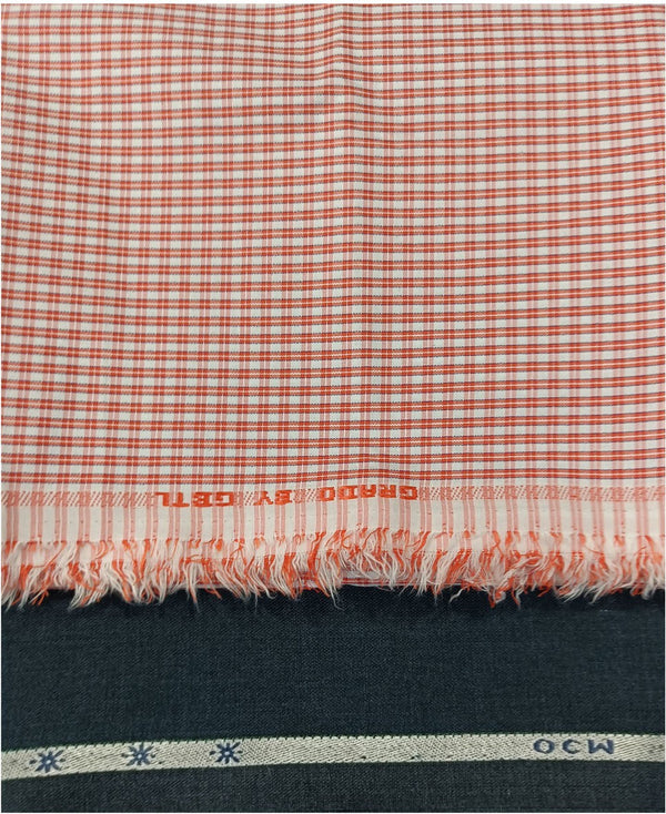 OCM Pure Cotton Checkered Shirt & Trouser Fabric