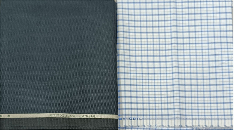 OCM Pure Cotton Checkered Shirt & Trouser Fabric