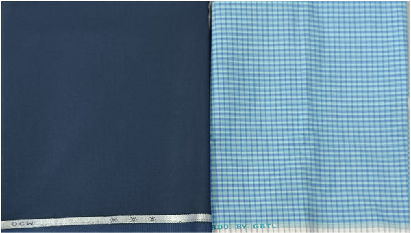 OCM Pure Cotton Checkered Shirt & Trouser Fabric