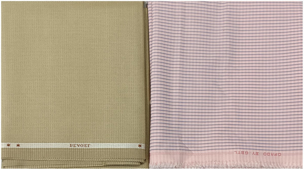 OCM Pure Cotton Checkered Shirt & Trouser Fabric