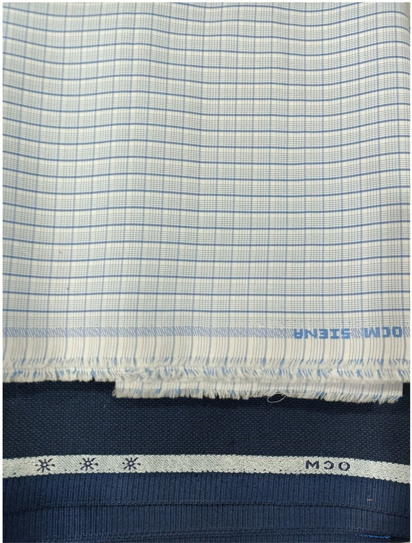 OCM Pure Cotton Checkered Shirt & Trouser Fabric