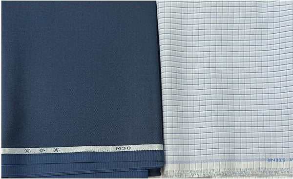 OCM Pure Cotton Checkered Shirt & Trouser Fabric