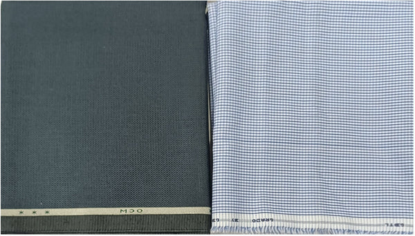 OCM Pure Cotton Checkered Shirt & Trouser Fabric