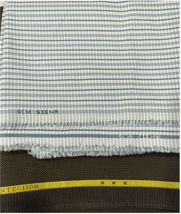 OCM Pure Cotton Checkered Shirt & Trouser Fabric