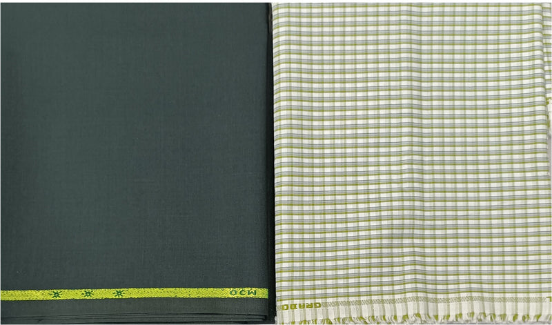 OCM Pure Cotton Checkered Shirt & Trouser Fabric